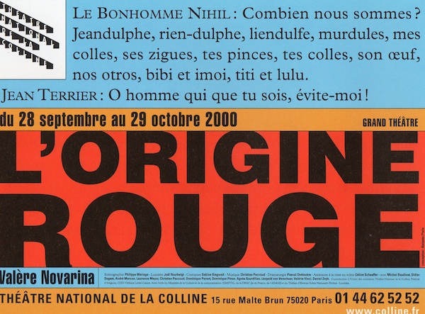 L'Origine rouge - affiche